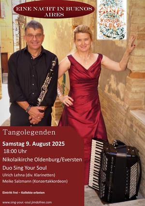 Sing your Soul Plakat Aufführung am 9.8.2025 in der Nikolai Kirche