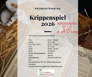 Krippenspielproben inNikolai